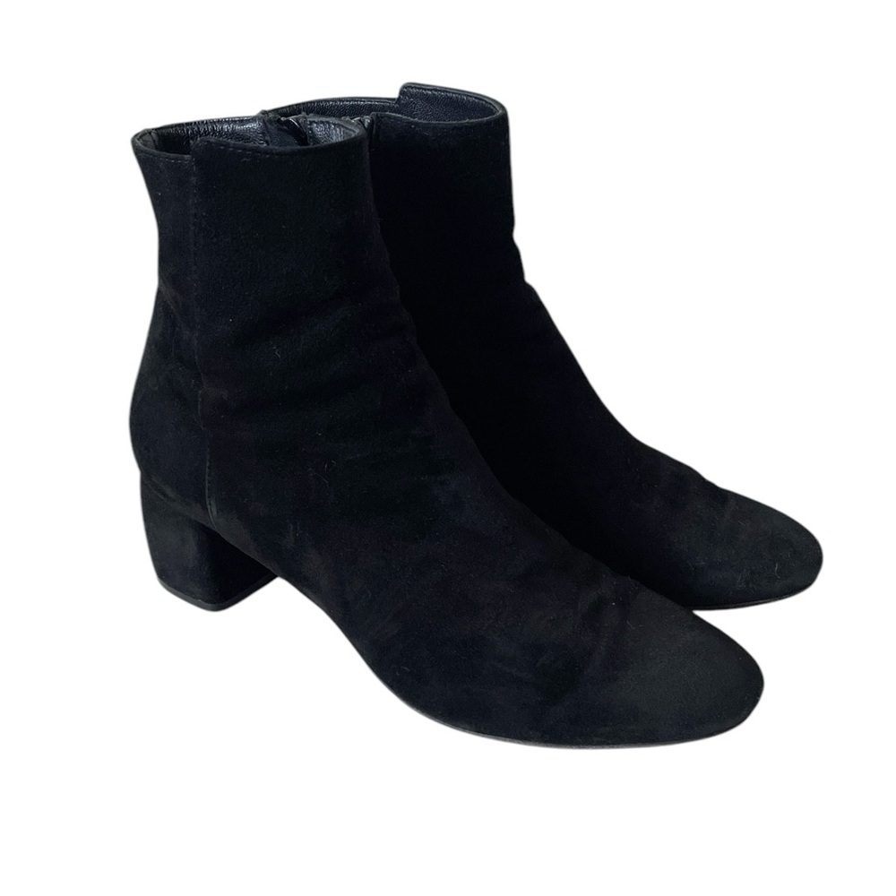 AGL black suede ankle boots with block heel size EU 40.5